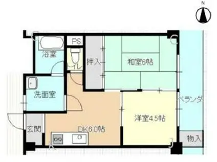 堀ビル(2DK/3階)の間取り写真