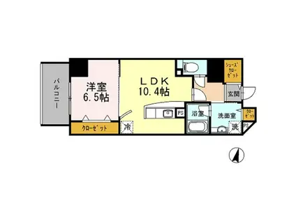 Y`S COURT東梅田(1LDK/8階)の間取り写真