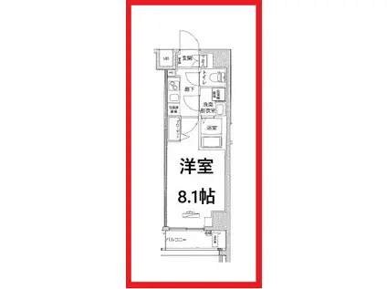 アイル グランデ押上イースト(1K/10階)の間取り写真