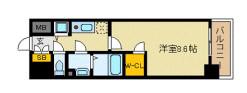 プレサンス栄ライズ(1K/12階)の間取り写真