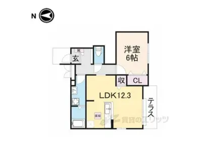 カルム新池島Ⅰ(1LDK/1階)の間取り写真