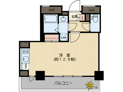 ヒューリックレジデンス茗荷谷(ワンルーム/3階)の間取り写真