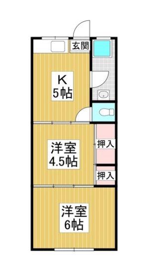 アシエンターマンション(2K/3階)の間取り写真