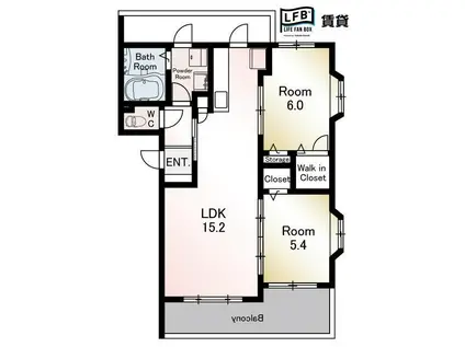スタークイーン(2LDK/3階)の間取り写真