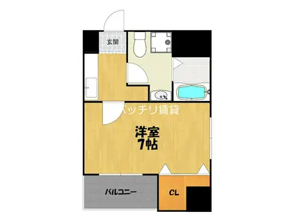 アイセレブ大博通(1K/13階)の間取り写真