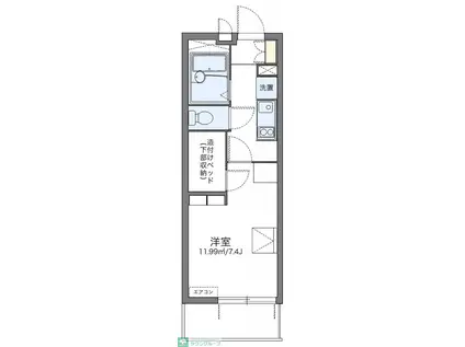 レオパレスレジェンドプーマ(1K/2階)の間取り写真