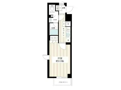 HYS RVE(1K/2階)の間取り写真