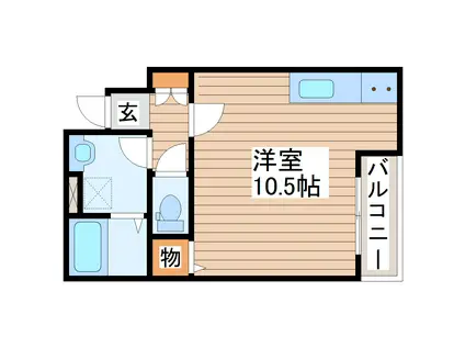 メゾン・ド・プレジール太子堂(ワンルーム/1階)の間取り写真