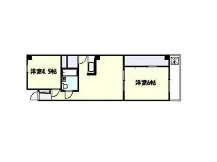 マンションシルビア(2DK/3階)の間取り写真