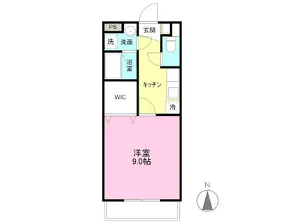 アーバンヒルズ(1K/1階)の間取り写真