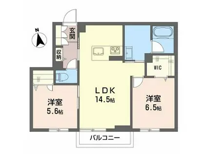 シャーメゾンMII(2LDK/1階)の間取り写真