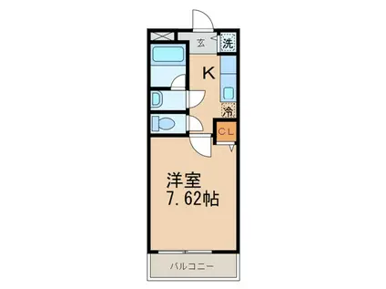ファインヴィラ(1K/2階)の間取り写真