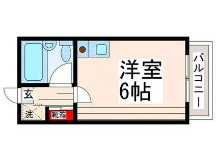 コーポエトランゼII(ワンルーム/2階)の間取り写真