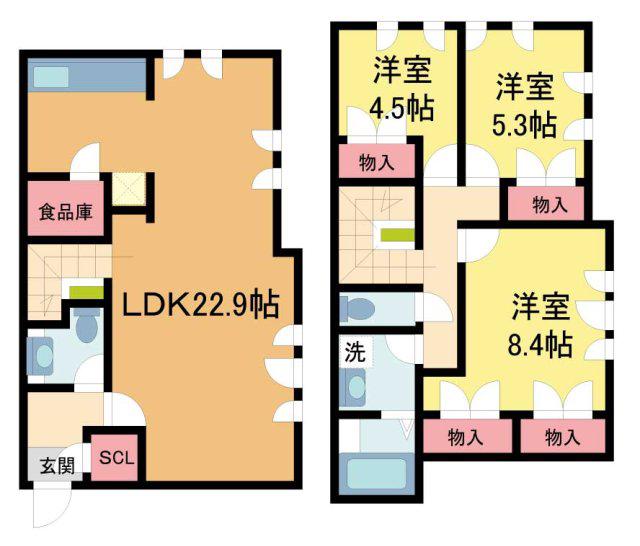ブリランテ苦楽園(3LDK/2階)の間取り写真