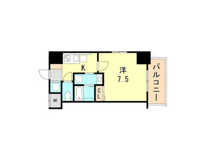 メインステージ須磨(1K/5階)の間取り写真