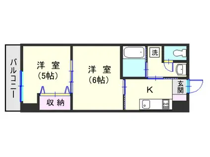 リードインアイエスヒラノ(2K/8階)の間取り写真