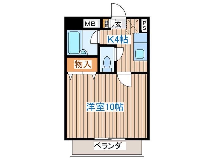 メゾンコモッド(1K/1階)の間取り写真