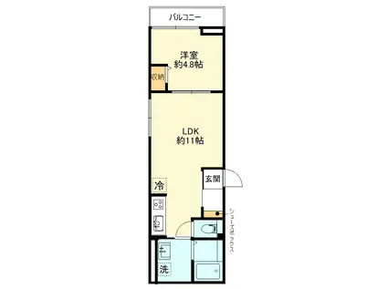 MD-1(1LDK/3階)の間取り写真