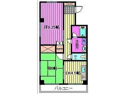 あさひ南浦和ハイツ(2K/2階)の間取り写真