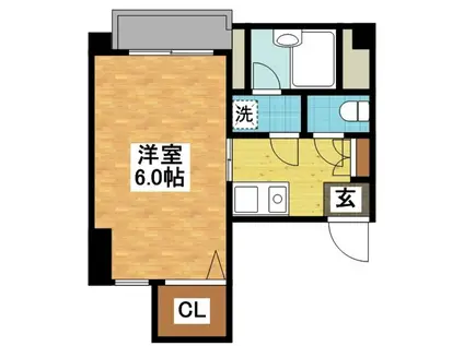 ウィステリア17(1K/4階)の間取り写真