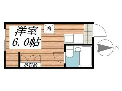 メゾン・ド・ペルル(ワンルーム/4階)の間取り写真