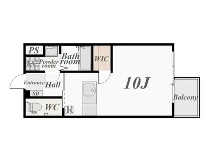 グラースコート (ワンルーム/3階)の間取り写真