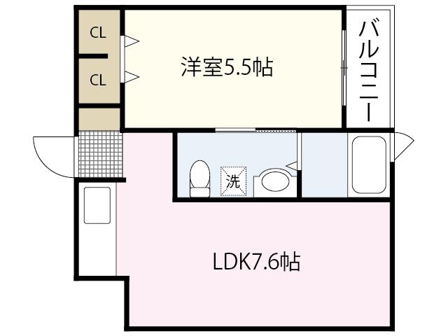 リーベ上東雲(1LDK/5階)の間取り写真