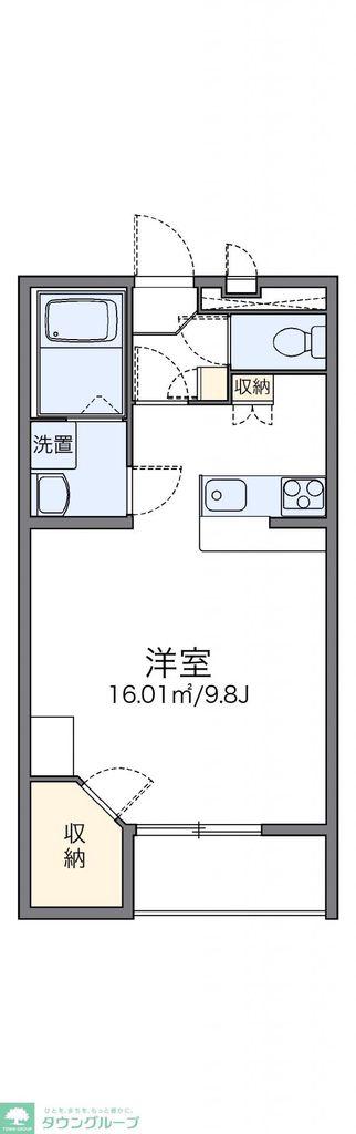 レオパレスカメリアII(1K/2階)の間取り写真