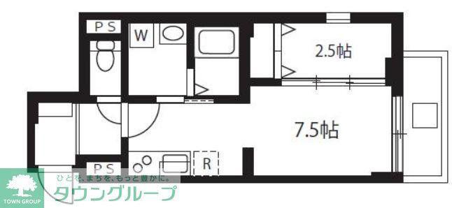 アバンテ向島(1DK/3階)の間取り写真