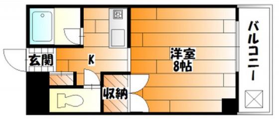 メゾン大上(1K/3階)の間取り写真