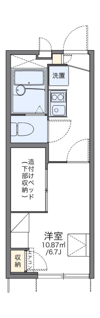 レオパレスBELL NICE(1K/1階)の間取り写真