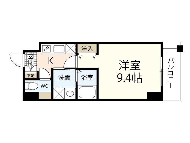 VRIO FUCHU AVE(1K/7階)の間取り写真