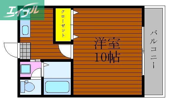 第2グレーストミ21(1K/2階)の間取り写真
