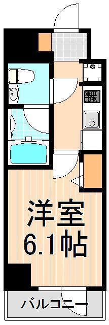 メインステージ北千住V(1K/2階)の間取り写真