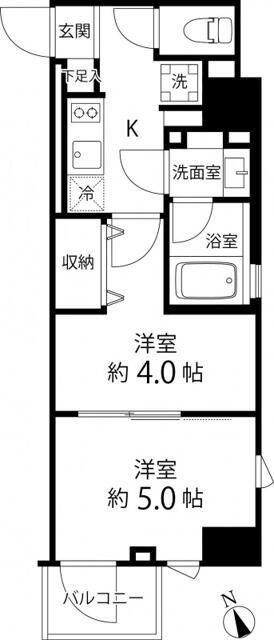 デルックス池袋(2K/6階)の間取り写真
