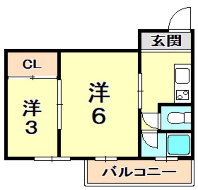 さつきマンション(2K/3階)の間取り写真
