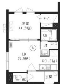 GRANWOODS(1LDK/1階)の間取り写真