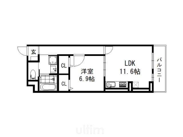 セ・ラヴィ(1LDK/3階)の間取り写真