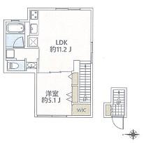 GRANDUO代沢III(1LDK/2階)の間取り写真
