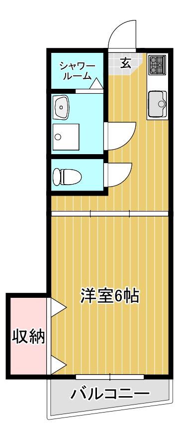 リリアン都島(1DK/3階)の間取り写真