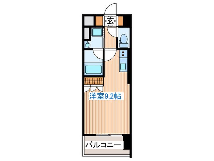セレブアロース長町(ワンルーム/3階)の間取り写真