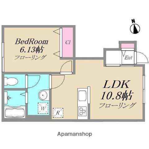 キングスビレッジ(1LDK/1階)の間取り写真
