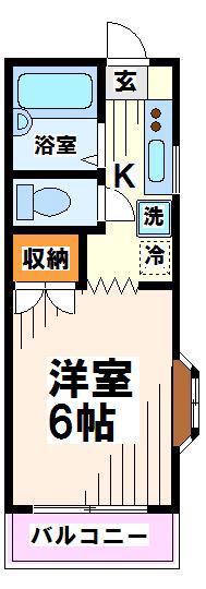 セラビ 当社管理物件(1K/1階)の間取り写真