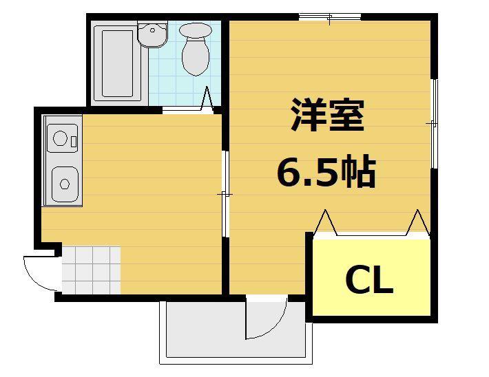 MPIS京都山科(1K/1階)の間取り写真