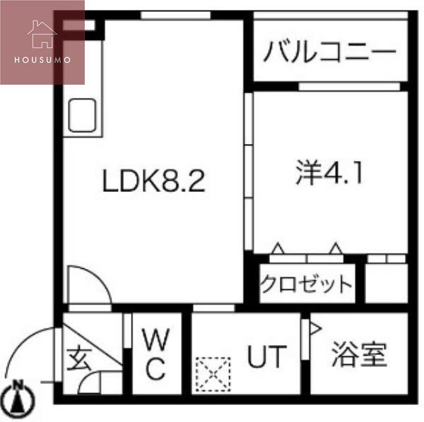 DOAHN 正覚寺(1LDK/2階)の間取り写真