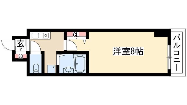 プロビデンスHAST守山(1K/3階)の間取り写真