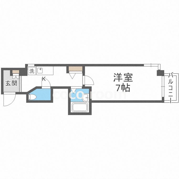 パルケラード(1K/3階)の間取り写真