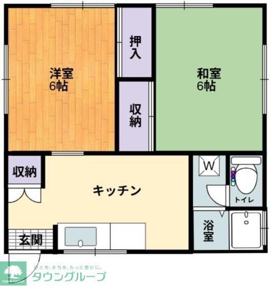 リブレ花園(2DK/1階)の間取り写真