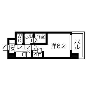 エスリードレジデンス大阪難波(1K/7階)の間取り写真