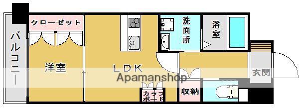 サンロージュ姪浜(1LDK/6階)の間取り写真